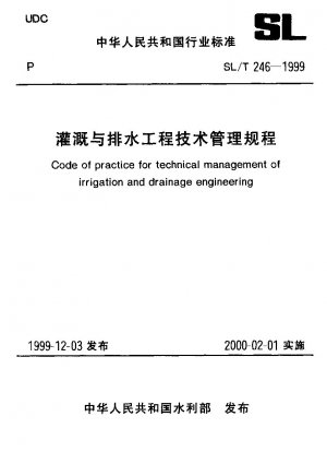 Verhaltenskodex für das technische Management der Bewässerungs- und Entwässerungstechnik