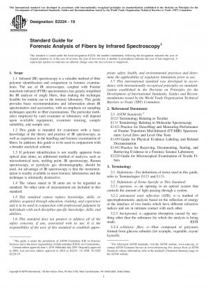 Standardhandbuch für die forensische Analyse von Fasern mittels Infrarotspektroskopie