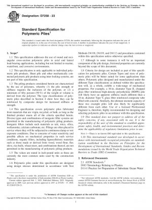 Standardspezifikation für Polymerpfähle