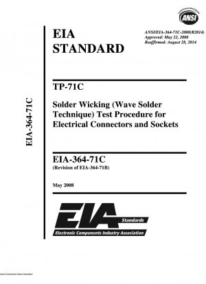 TP-71C-Lötdochtwirkungstestverfahren (Wellenlöttechnik) für elektrische Steckverbinder und Buchsen