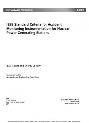 IEEE-Standardkriterien für Unfallüberwachungsinstrumente für Kernkraftwerke