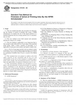 Standardtestmethode für die Mahlfeinheit von Druckfarben mit dem NPIRI-Grindometer