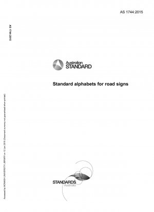Standardalphabete für Verkehrszeichen