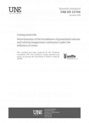 Kalkstoffe - Bestimmung des Abbaus von granuliertem Calcium und Calcium-/Magnesiumcarbonaten unter Wassereinfluss
