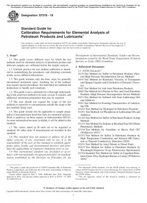 Standardhandbuch für Kalibrierungsanforderungen für die Elementaranalyse von Erdölprodukten und Schmierstoffen