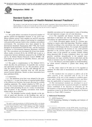 Standardhandbuch für persönliche Probenehmer gesundheitsrelevanter Aerosolfraktionen