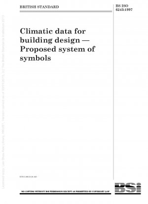 Klimadaten für die Gebäudeplanung – Vorgeschlagenes Symbolsystem