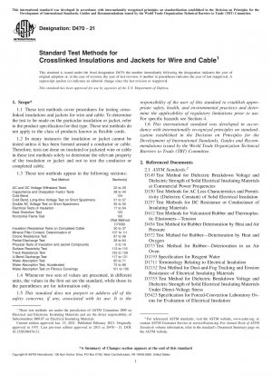 Standardtestmethoden für vernetzte Isolierungen und Ummantelungen für Drähte und Kabel