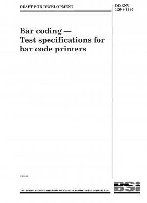 Barcode. Testspezifikationen für Barcodedrucker