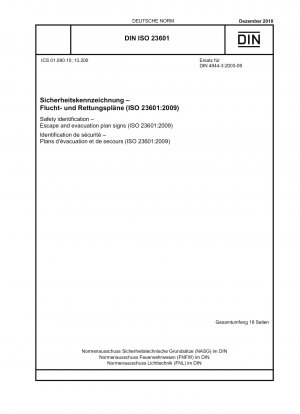 Sicherheitskennzeichnung – Flucht- und Evakuierungsplanschilder (ISO 23601:2009)