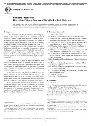 Standardpraxis für die Korrosionsermüdungsprüfung metallischer Implantatmaterialien