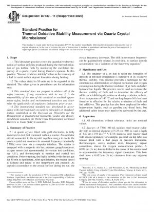 Standardpraxis für die Messung der thermischen oxidativen Stabilität mittels Quarzkristall-Mikrowaage