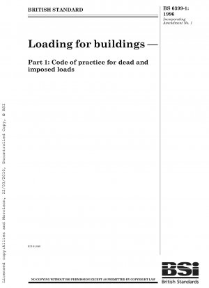 Belastung von Gebäuden – Teil 1: Verhaltenskodex für Eigen- und Nutzlasten