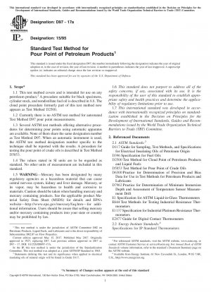 Standardtestmethode für den Pourpoint von Erdölprodukten