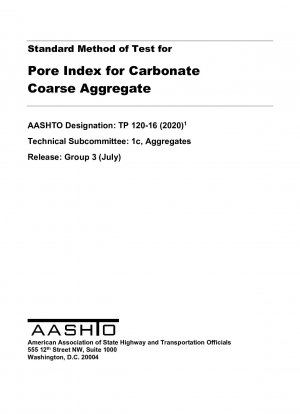 Standardmethode zum Testen des Porenindex für grobe Karbonatzuschlagstoffe