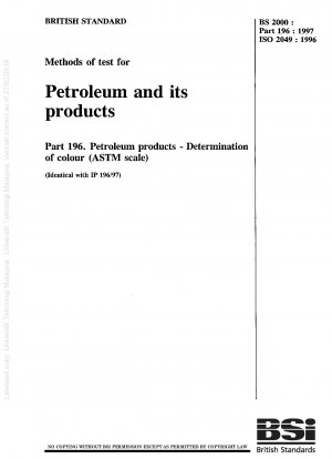 Prüfmethoden für Erdöl und seine Produkte. Erdölprodukte. Bestimmung der Farbe (ASTM-Skala)