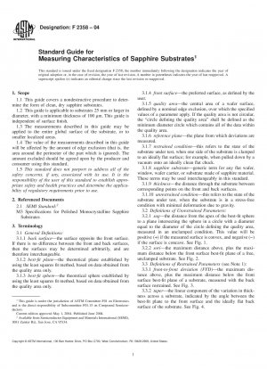 Standardhandbuch zur Messung der Eigenschaften von Saphirsubstraten