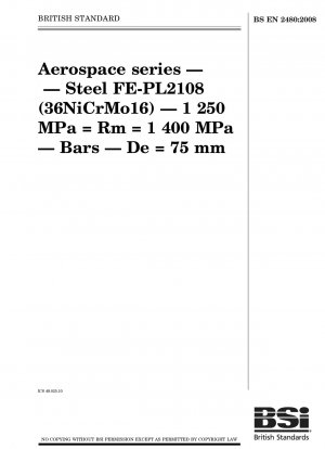 Luft- und Raumfahrtserie – Stahl FE-PL2108 (36NiCrMo16) – 1250 MPa Rm 1400 MPa – Stangen – De 75 mm