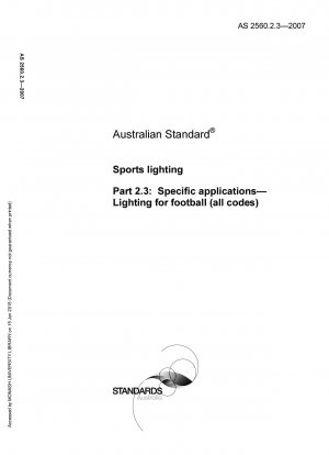 Sportbeleuchtung – Spezifische Anwendungen – Beleuchtung für Fußball (alle Codes)