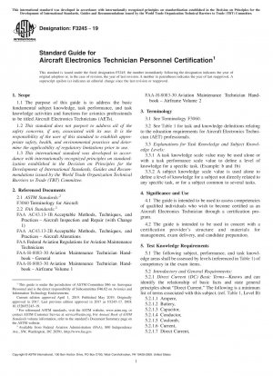 Standardhandbuch für die Personalzertifizierung von Flugzeugelektroniktechnikern