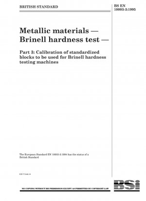 Metallische Materialien. Brinell-Härtetest. Testmethode