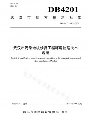 Technische Spezifikationen für die Umweltüberwachung des Wuhan-Projekts zur Wiederherstellung kontaminierter Flächen