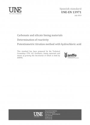 Karbonatische und silikatische Kalkstoffe - Bestimmung der Reaktivität - Potentiometrische Titrationsmethode mit Salzsäure