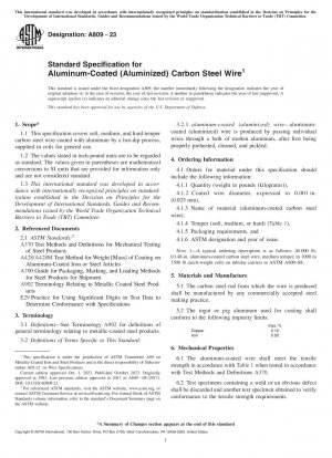 Standardspezifikation für aluminiumbeschichteten (aluminisierten) Kohlenstoffstahldraht