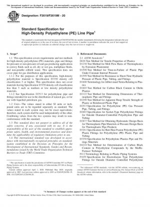 Standardspezifikation für Leitungsrohre aus Polyethylen hoher Dichte (PE).