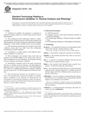 Standardterminologie zur Leistungsvalidierung in der thermischen Analyse und Rheologie