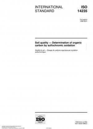 Bodenqualität – Bestimmung von organischem Kohlenstoff durch sulfochrome Oxidation