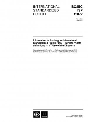 Informationstechnologie – International Standardized Profile FDI5 – Verzeichnisdatendefinitionen – VT-Nutzung des Verzeichnisses