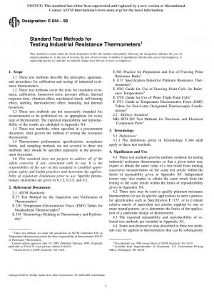 Standardtestmethoden zum Testen von industriellen Widerstandsthermometern