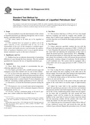 Standardtestverfahren für Gummischläuche zur Gasdiffusion von Flüssiggas