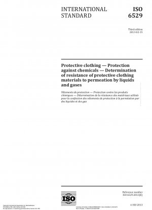 Schutzkleidung - Schutz vor Chemikalien - Bestimmung der Beständigkeit von Schutzkleidungsmaterialien gegen die Permeation von Flüssigkeiten und Gasen