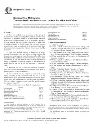 Standardtestmethoden für thermoplastische Isolierungen und Ummantelungen für Drähte und Kabel