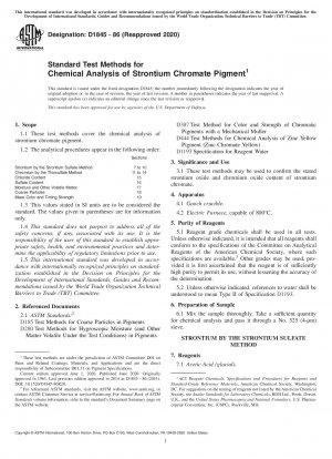 Standardtestmethoden für die chemische Analyse von Strontiumchromatpigmenten
