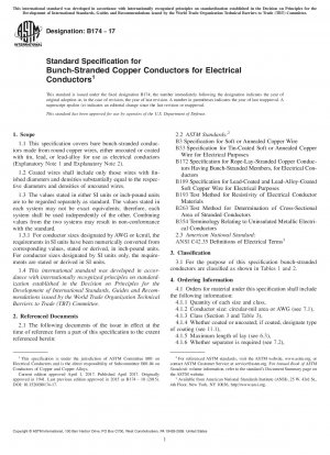 Standardspezifikation für bündelverseilte Kupferleiter für elektrische Leiter