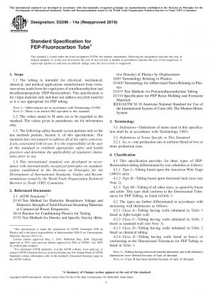 Standardspezifikation für FEP-Fluorkohlenstoffrohre