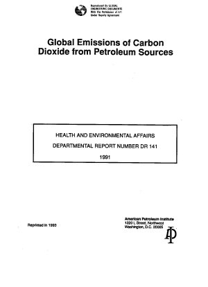 Global Emissions of Carbon Dioxide from Petroleum Sources (Reprinted in 1993)