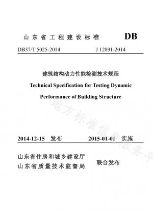 Technische Spezifikation für die dynamische Leistungsprüfung von Gebäudestrukturen