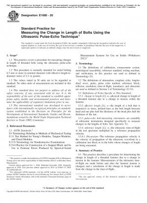 Standardpraxis zur Messung der Längenänderung von Schrauben mit der Ultraschall-Puls-Echo-Technik