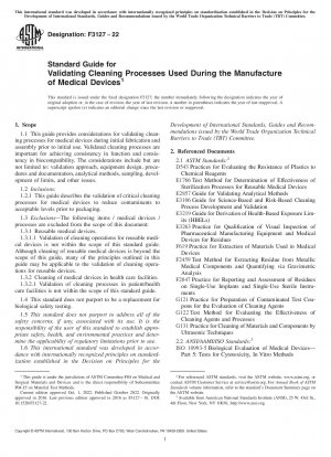 Standardhandbuch zur Validierung von Reinigungsprozessen bei der Herstellung medizinischer Geräte