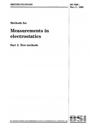 Methoden zur Messung in der Elektrostatik - Prüfmethoden