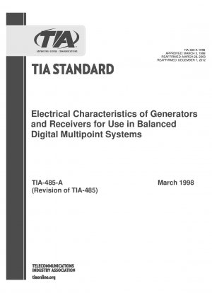 Elektrische Eigenschaften von Generatoren und Empfängern zur Verwendung in symmetrischen digitalen Mehrpunktsystemen