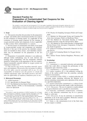 Standardpraxis zur Erstellung kontaminierter Testcoupons zur Bewertung von Reinigungsmitteln