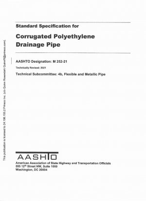 Standardspezifikation für gewellte Polyethylen-Abflussrohre