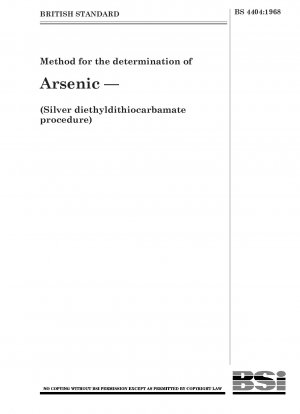 Methode zur Bestimmung von Arsen – (Silberdiethyldithiocarbamat-Verfahren)