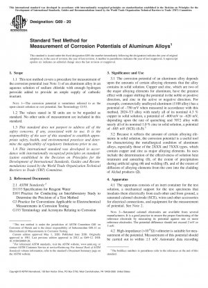 Standardtestmethode zur Messung des Korrosionspotentials von Aluminiumlegierungen