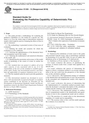 Standardhandbuch zur Bewertung der Vorhersagefähigkeit deterministischer Brandmodelle